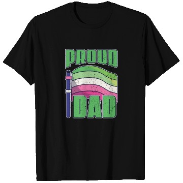 Discover Proud Dad Abrosexual Father's Day Gift LGBTQ T Shirts