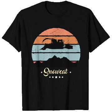 Discover Snowcat Vintage Snow Vehicles Retro Sunset T Shirts