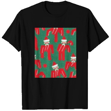 Discover Ugly Red Santa Claus Candy Cane Pattern T Shirts