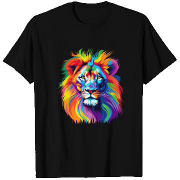 Discover Lion colorful T Shirts