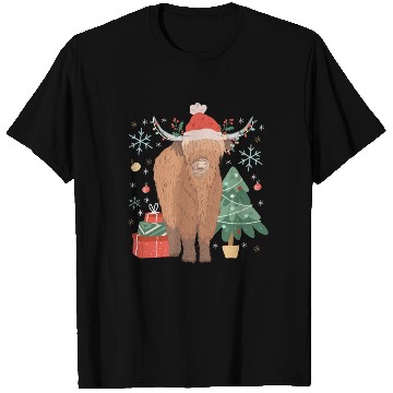 Discover Scottish Highland Cow Christmas Costume T Shirts
