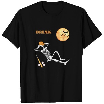 Discover Skeleton Baseball Break Sleep Chill Halloween Funn T Shirts