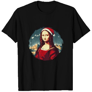 Discover Mona Lisa Funny Christmas Art T Shirts