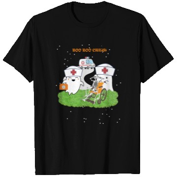 Discover Funny Halloween Boo Boo Crew Ghost Nurse T Shirts