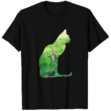 Discover Cat Ate The Rabbit in The Grass T Shirts