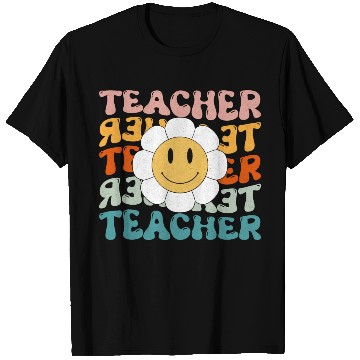 Discover Funny Hippie Face Teacher T Shirts