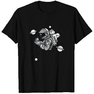 Discover D83D DE80 Astronaut Asking for Coffee, Whimsical Designs T Shirts