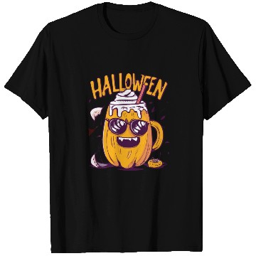 Discover Halloween Funny Pumpkin Lemon Latte T Shirts