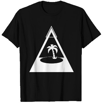 Discover Palm Tree With Triangles T Shirts