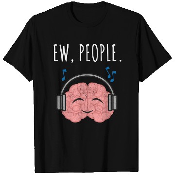 Discover Ew People Brain Headphones Distressed T Shirts