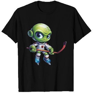 Discover Alien hockey player T Shirts