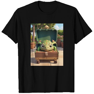 Discover Tortuga grande con caja en jardin T Shirts