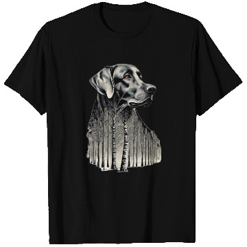 Discover Funny black labrador charcoal drawing T Shirts