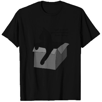 Discover Procrastinating Black Cat in Box T Shirts