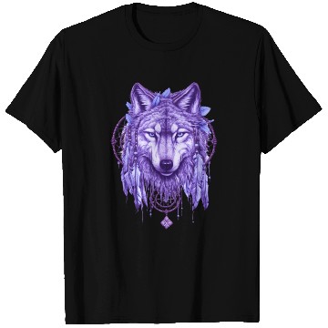 Discover Dreamcatcher Harmony Wolf T Shirts