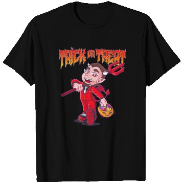 Discover Cute Halloween Trick or Treat Kid Devil T Shirts