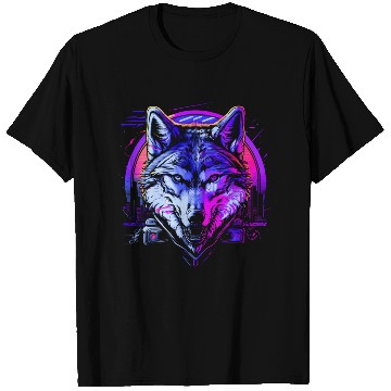 Discover Retro Rhythm Wolf T Shirts