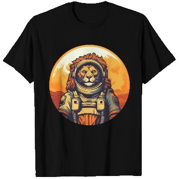 Discover Lion in space T Shirts