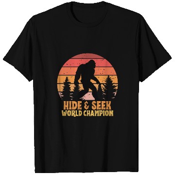 Discover bigfoot, hide & seek world champion retro T Shirts