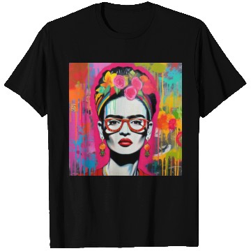 Discover Frida Kahlo style urban art colorfull graffiti T Shirts
