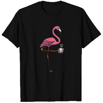 Discover Flamingo Bird Coffee Lover T Shirts