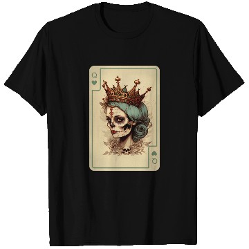 Discover Queen of Hearts Gothic Poker Card Game Halloween T Shirts