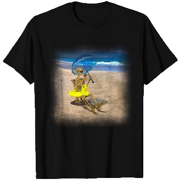 Discover Grim reaper with his favorite cocktail on the T Shirts