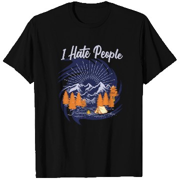 Discover I hate people hiking design T Shirts