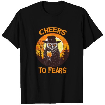 Discover Halloween beer owl retro gift T Shirts