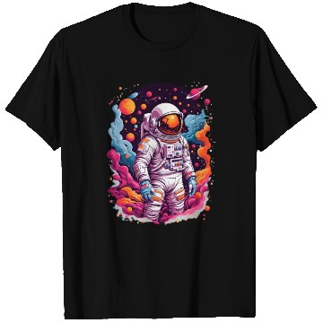 Discover Astronaut Lost In Galaxy | Background | Space Suit T Shirts