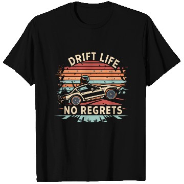 Discover Vintage Drift Life No Regrets T Shirts