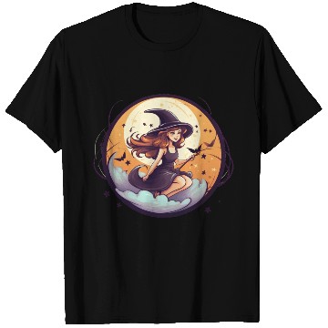 Discover cartoon halloween witch T Shirts