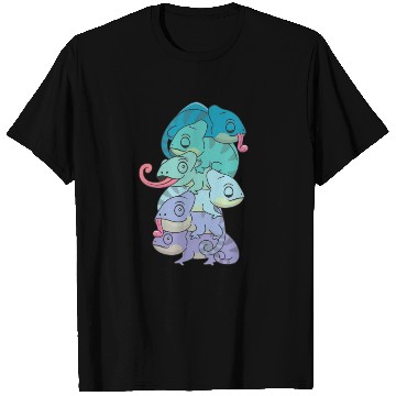 Discover Neptunic Flag Pride Lgbtq Cute Chameleon Pile T Shirts
