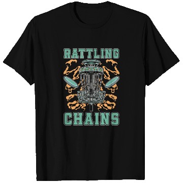 Discover Disc Golf Rattling Chains Ultimate Frisbee Golfer T Shirts