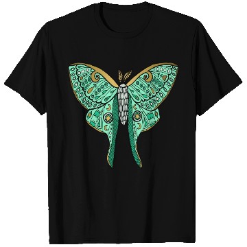 Discover Luna Moth Green And Gold T Shirts