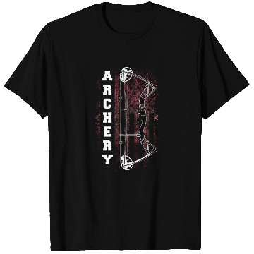 Discover Archery Compound Bow USA American Flag T Shirts