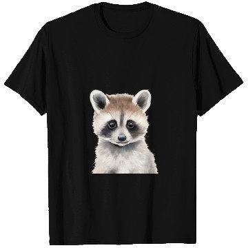 Discover Baby Raccoon Portrait T Shirts