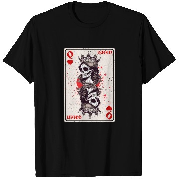 Discover Queen of Hearts Card Game Horror Heart Queen T Shirts