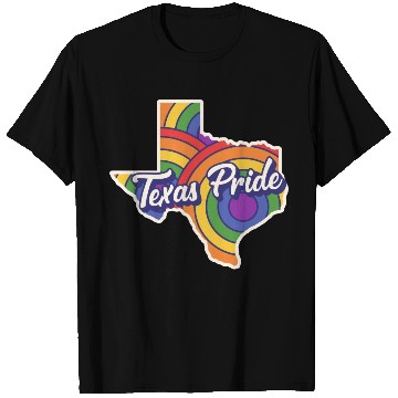 Discover Rainbow Map Texas Design for proud LGBT+ Texans T Shirts