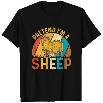 Discover Sheep Lover Funny Pretend I'm a Sheep Retro Lamb T Shirts