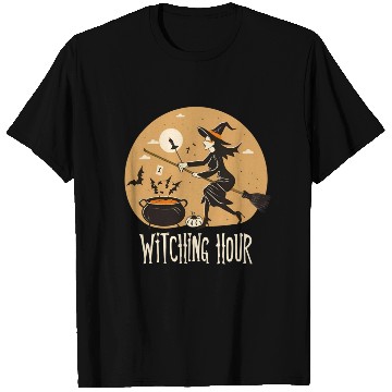 Discover Witchy hour Halloween Print Design T Shirts