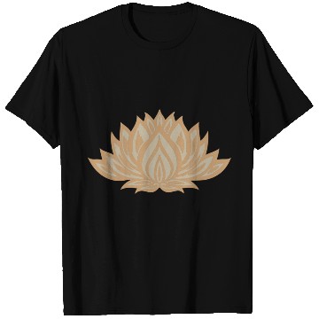 Discover Gold Lotus Charm T Shirts