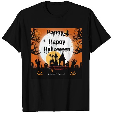 Discover Nathans Orange And Black Happy Happy Halloween T Shirts