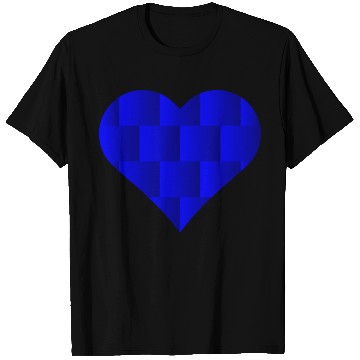 Discover Blue Cute Heart Icon T Shirts