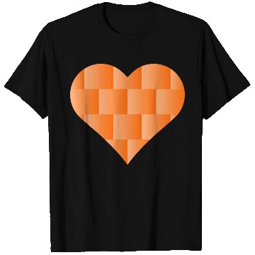 Discover Orange Cute Heart Icon T Shirts