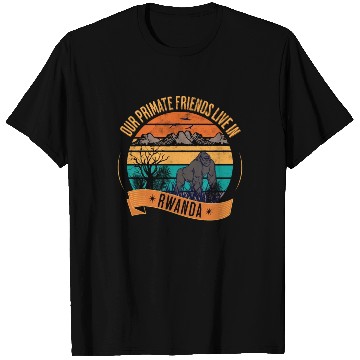 Discover Rwanda Gorilla Our Primate Friends T Shirts