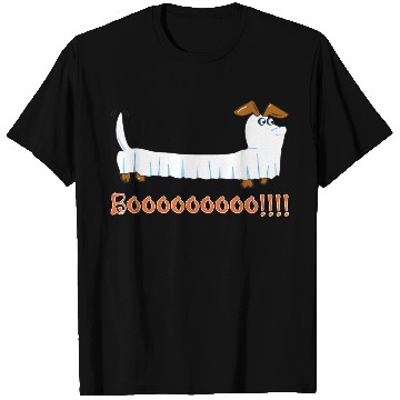 Discover Halloween Dachshund Ghost Design T Shirts