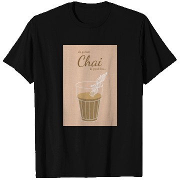Discover Ek Garam Chai - Indian Typography Print T Shirts
