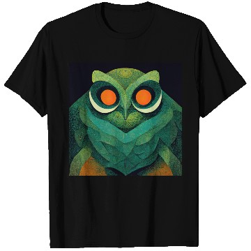 Discover Mod Owl: Feathery Orange-Eyed Owl T Shirts