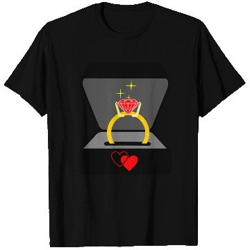Discover Wedding ring in box Jeweler logo T Shirts